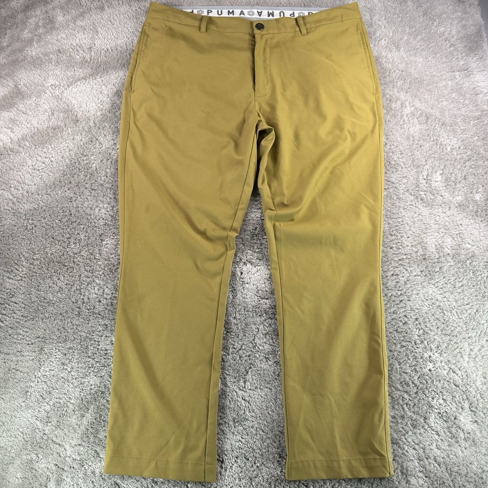 Puma Golf Pants Mens 36x30 Brown Stretch Forever Performance Chino 578720-11